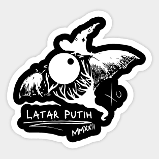 Witch Spooks X Latar Putih (White on Black T-Shirt) Sticker